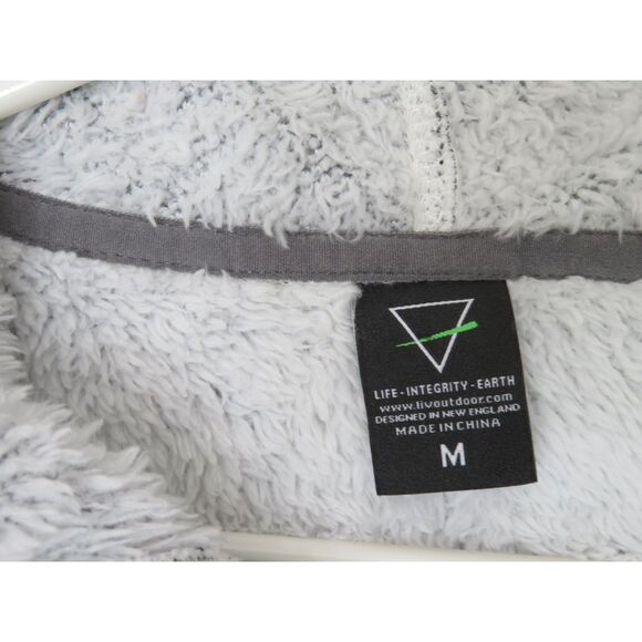 Liv Outdoor Hoodie Kangaroo Pocket Women's Shearling Hood Gorpcore Gray Sz M - Picture 7 of 10